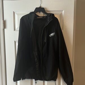 Black Lightweight Philadelphia Eagles Athletic Jacket